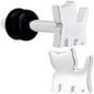 Steel Cat Lover Kitty Cat Single Flare Plug Set 14G to 0G