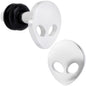 Steel Space Alien Single Flare Plug Set 14G to 2G