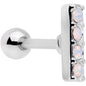 16G 5/16 White Faux Opal Quartet Cartilage Tragus Earring