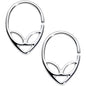 14G 9/16  UFO Alien Nipple Ring Set