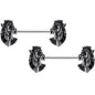14G 9/16 Grand Ruler Anubis Egyptian Nipple Ring Set