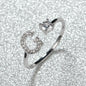 Popular Fashion Silvery AZ Letter Ring Initials Wedding Love Couple Rings Bridesmaid Gift