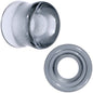 Translucent Black Glass Tunnel Plug Set 2G to 1 Inch