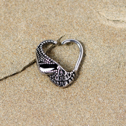 16G 3/8 Skull Halloween Right Heart Closure Ring