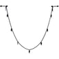 14G 5/8 Black Gem Black Autumn Leaves Dangle Nipple Chain