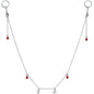14G 9/16 Clear Gem Ladybug BCR Captive Ring Dangle Nipple Chain