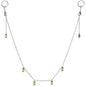14G 9/16 Clear Gem Pineapple BCR Captive Ring Dangle Nipple Chain