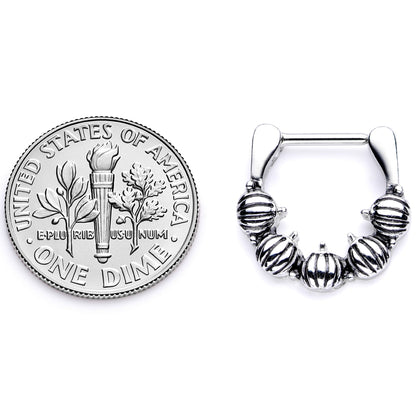 16G 5/16 Pumpkin Patch Halloween Septum Clicker