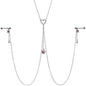 14G 5/8 Pink Gem Sun Heart Star Nipple Chain Necklace