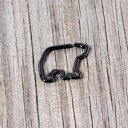 16G 5/16 Black Polar Bear Closure Ring