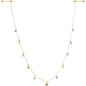 14G 9/16 Clear Gem Gold Tone Eye Star Feather Dangle Nipple Chain