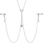 14G 5/8 Clear Gem Sun Heart Star Nipple Chain Necklace