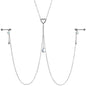 14G 5/8 Blue Gem Moon Heart Star Nipple Chain Necklace
