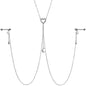 14G 5/8 Clear Gem Moon Heart Star Nipple Chain Necklace