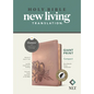NLT Compact Giant Print Bible, Filament Enabled (Leatherlike, Rose Metallic Peony, Indexed, Red Letter) - Imitation Leather