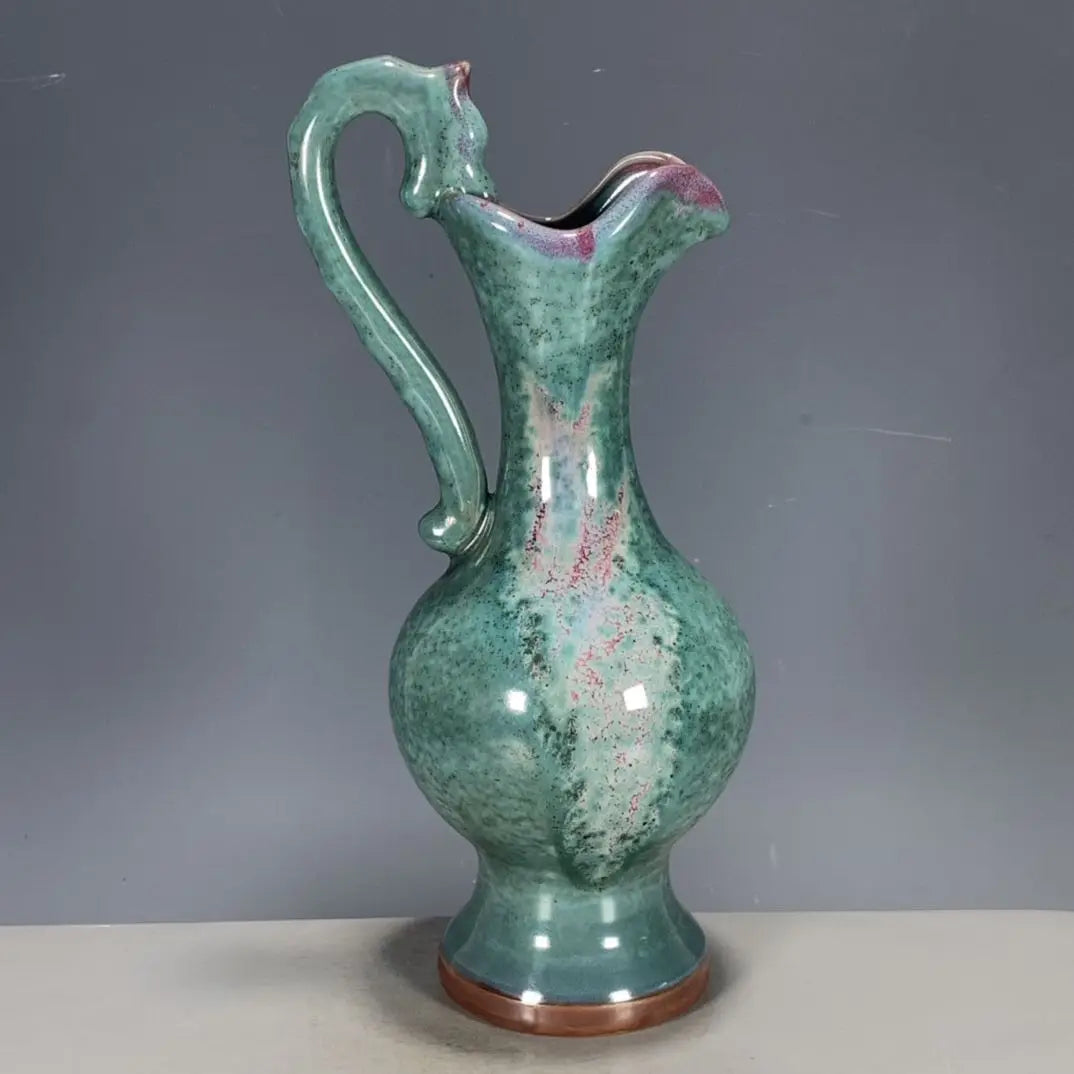 Porcelain Jun Glaze Dragon Head Vase – Bottle Shape