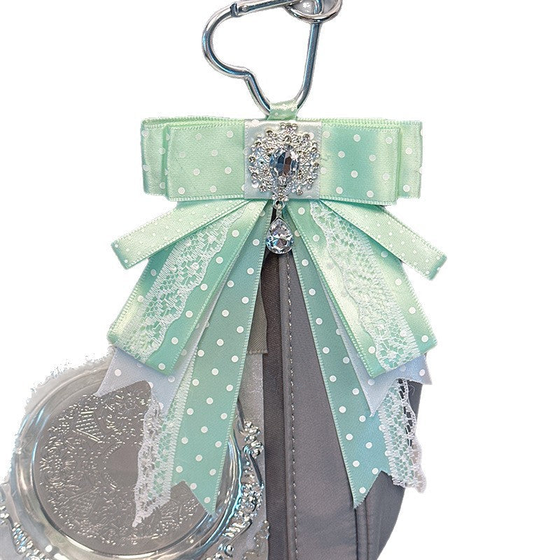 Cheering Fan Bow-knot Keychain Pin Pendant