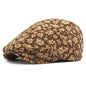Personalized Ethnic Style Floral Beret Women's British Retro Corduroy