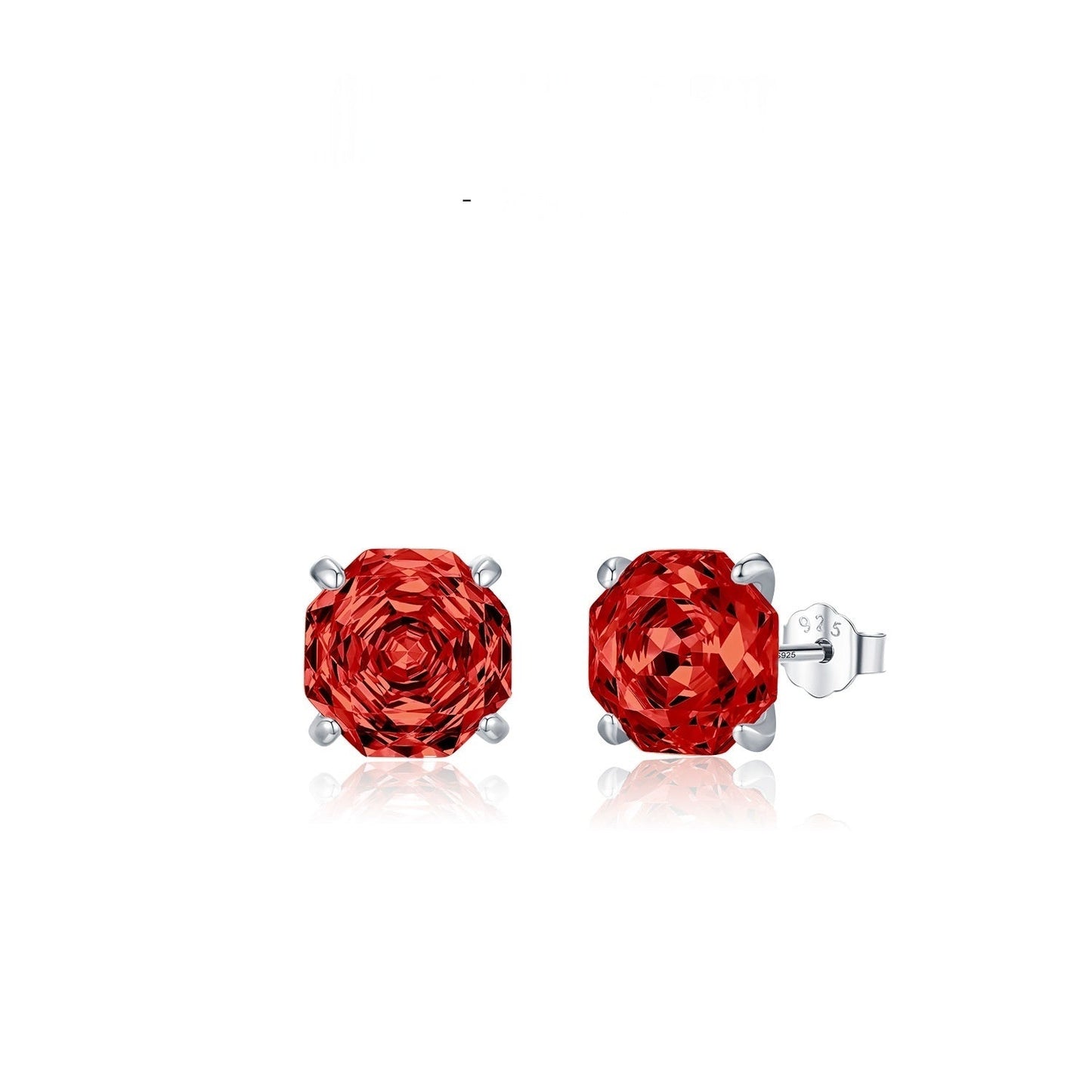 Basic Rose-cut Sparkling Diamond Stud Earrings Unisex Accessory