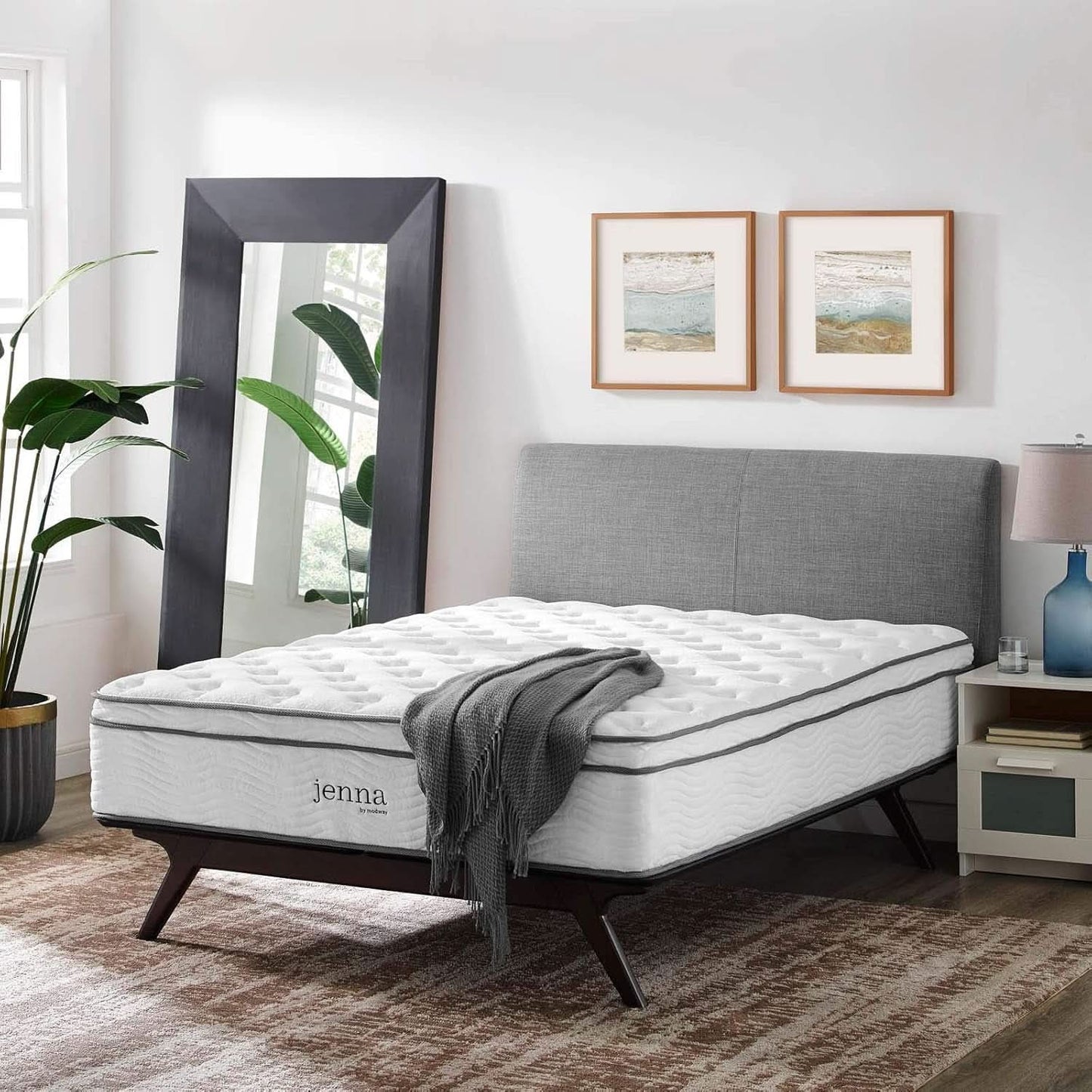 Queen Hybrid Mattress 14 Inch Memory Foam Wrapped Coils