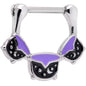 16G 3/8 Black Purple Cauldron Halloween Cartilage Clicker