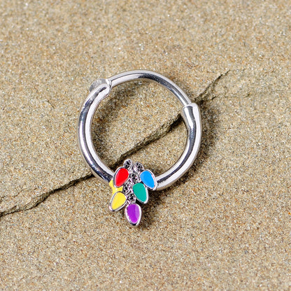 16G 3/8 Christmas Lights Holiday Septum Clicker
