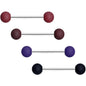 Black Blue Brown Matte Barbell Tongue Ring Set of 4