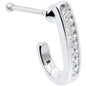 20G 3/8 Steel Dainty Dots Faux Hoop Nose Bone