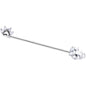 14G Clear CZ Gem Paw Print Cat Industrial Barbell 38mm