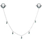 14G 9/16 Green Faux Opal Wreath Nipple Shield Dangle Nipple Chain