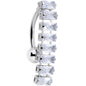 Clear CZ Gem Band of Beauty Top Mount Belly Ring