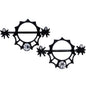 14G 24mm Clear Gem Spider Web Halloween Nipple Shield Set