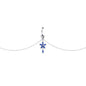 Blue Gem Tropic Flower Dangle Belly Ring Belly Chain