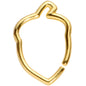 16G 3/8 Gold Tone Autumn Acorn Closure Ring