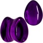 Solid Purple Glass Teardrop Plug Set