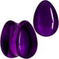 Solid Purple Glass Teardrop Plug Set