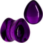 Solid Purple Glass Teardrop Plug Set