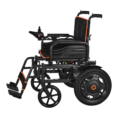 Wheelchair Electric Foldable Carbon Steel 265 LB 13 Mile Range 42x27x38 In