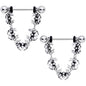 14G 9/16 Spiders Halloween Dangle Barbell Nipple Ring Set