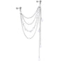 16G 1/4 Clear Gem Multiple Dangle Cartilage Chain Earring