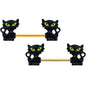 14G 9/16 Gold Tone Black Cat Halloween Barbell Nipple Ring Set