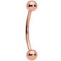 14G 5/8 Rose Gold Tone Anodized Curved Barbell