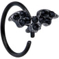 20G 5/16 Black Gem Black Bat Halloween Nose Hoop