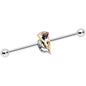 14G Mouse Gets Cheese Industrial Barbell 38mm