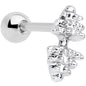 16G 1/4 Clear Gem Weightlifting Barbell Cartilage Tragus Earring