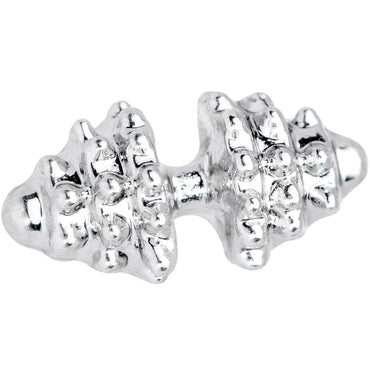 16G 1/4 Clear Gem Weightlifting Barbell Cartilage Tragus Earring