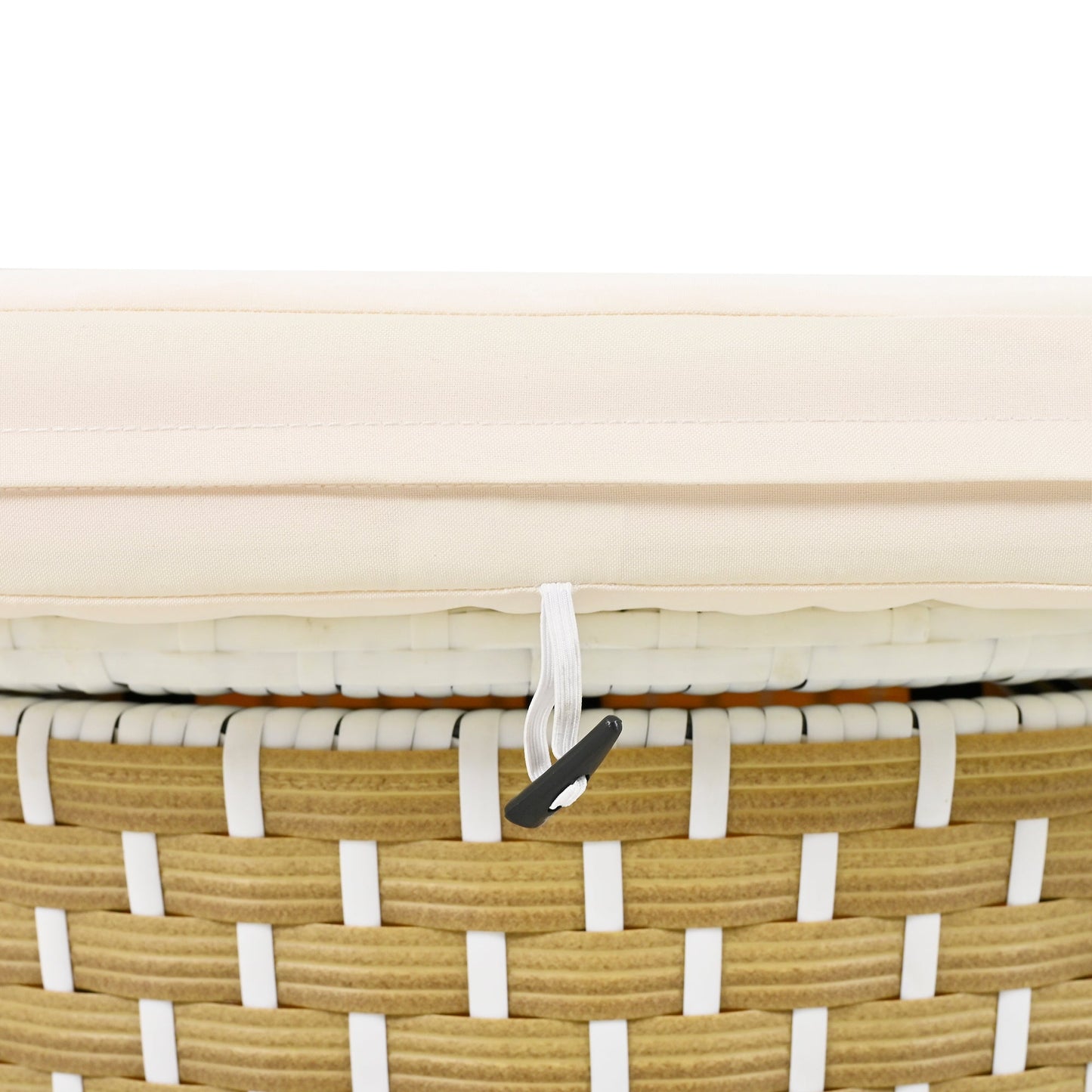 Outdoor Patio Round Rattan Daybed Sectional Beige Retractable Canopy