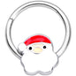 16G 3/8 Santa Claus Christmas Hinged Segment Ring