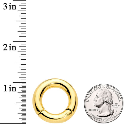 2G 5/8 Gold Tone PVD Steel Hinged Segment Ring