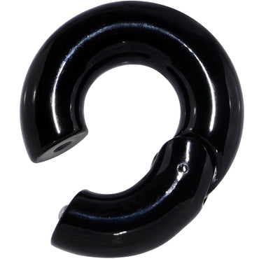 0G 1/2 Black PVD Steel Hinged Segment Ring